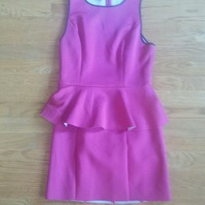Magenta, Fuchsia Peplum mini dress